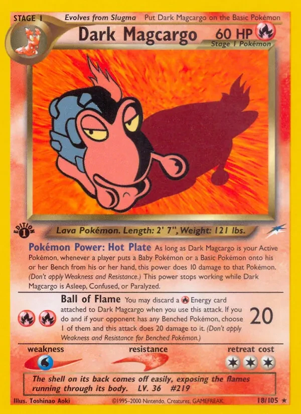 Dark Magcargo 18/105 Neo Destiny Pokémon card