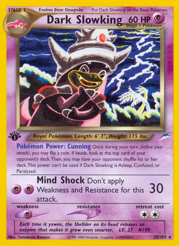 Dark Slowking 20/105 Neo Destiny Pokémon card
