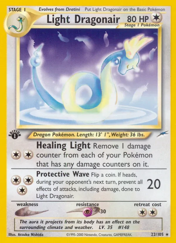Light Dragonair 22/105 Neo Destiny Pokémon card