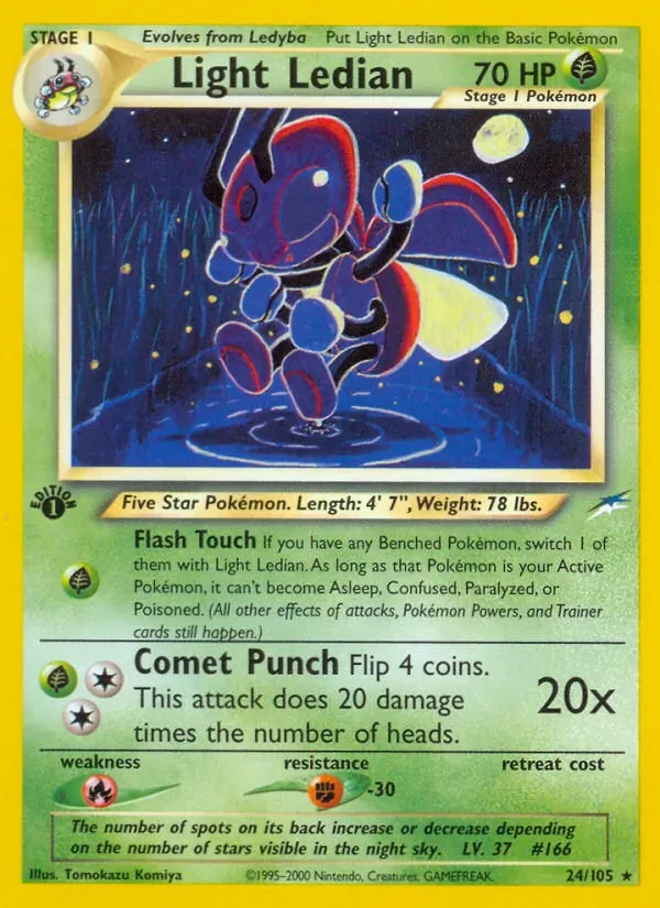Light Ledian 24/105 Neo Destiny Pokémon Karte