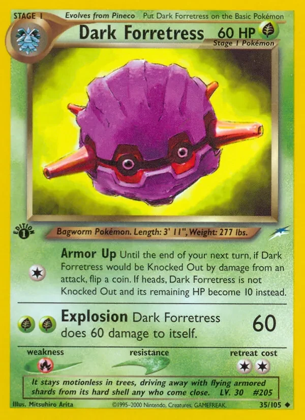 Dark Forretress 35/105 Neo Destiny Pokémon card