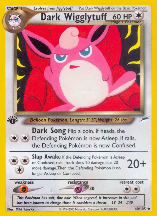 Dark Wigglytuff 40/105 Neo Destiny Pokémon card