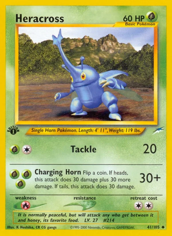 Heracross 41/105 Neo Destiny Pokémon card