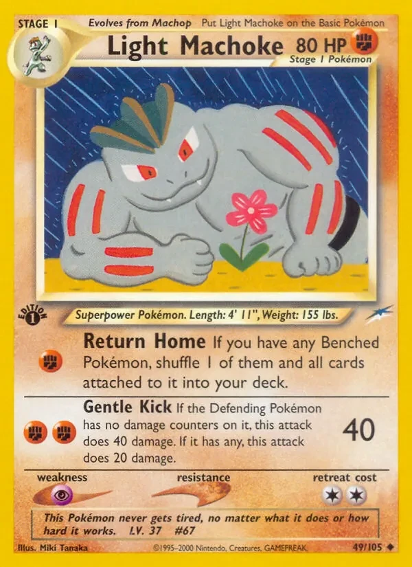Light Machoke 49/105 Neo Destiny Pokémon card