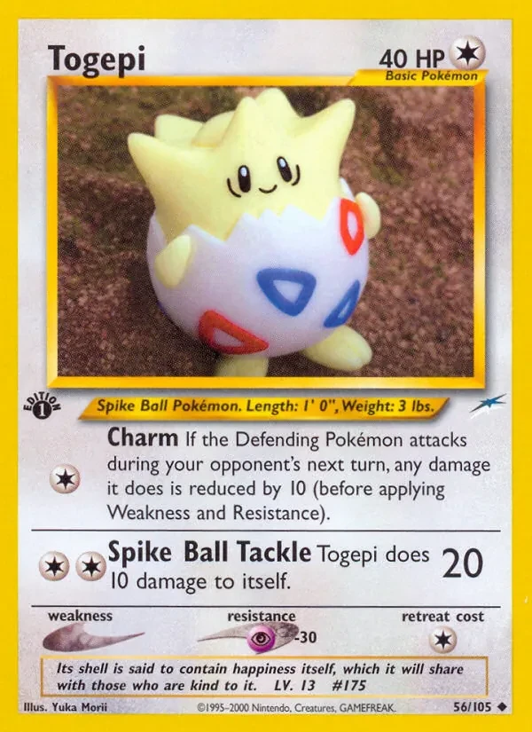 Togepi 56/105 Neo Destiny Pokémon card