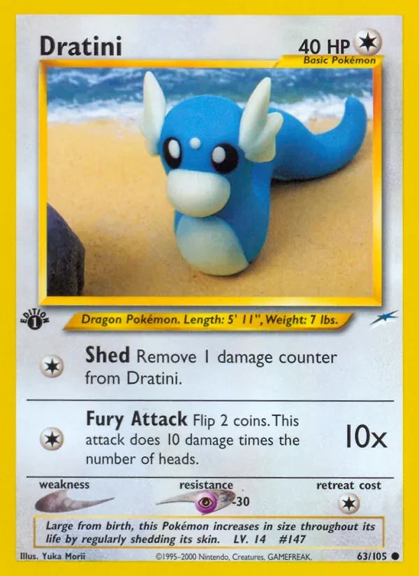 Dratini 63/105 Neo Destiny Pokémon card