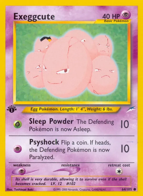 Exeggcute 64/105 Neo Destiny Pokémon card