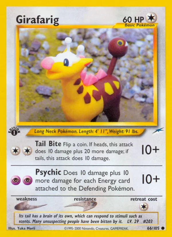 Girafarig 66/105 Neo Destiny Pokémon card