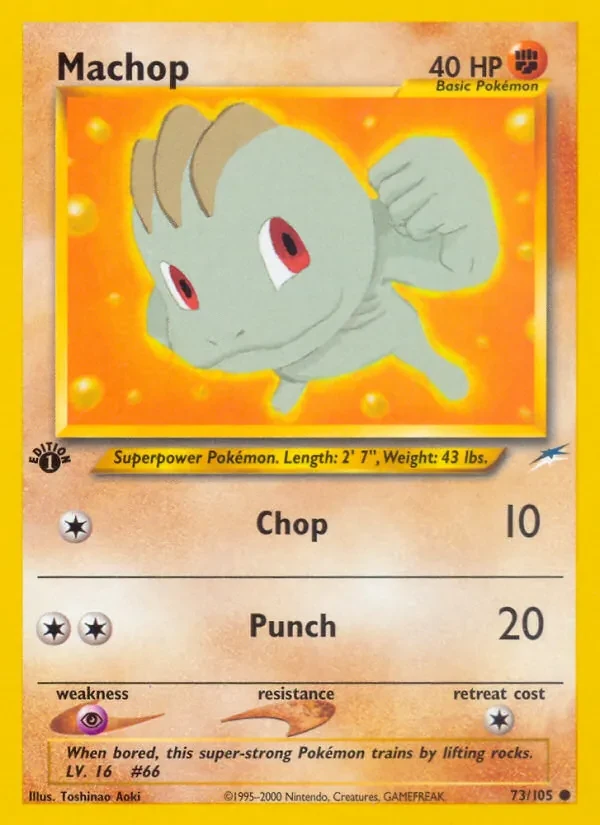 Machop 73/105 Neo Destiny Pokémon card