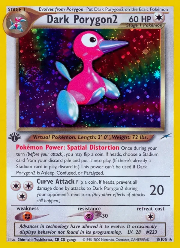 Dark Porygon2 8/105 Neo Destiny Pokémon card