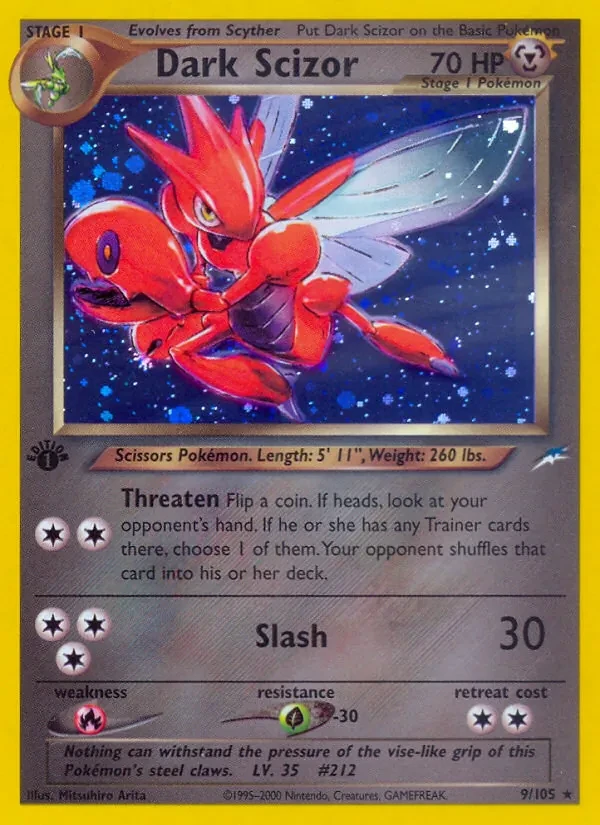 Dark Scizor 9/105 Neo Destiny Pokémon Karte