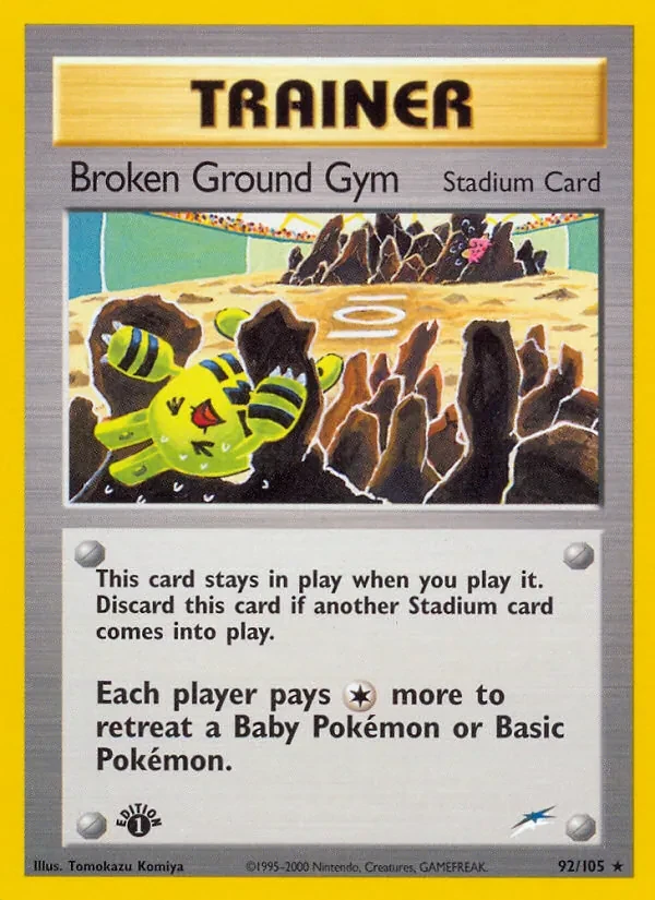 Broken Ground Gym 92/105 Neo Destiny Pokémon card