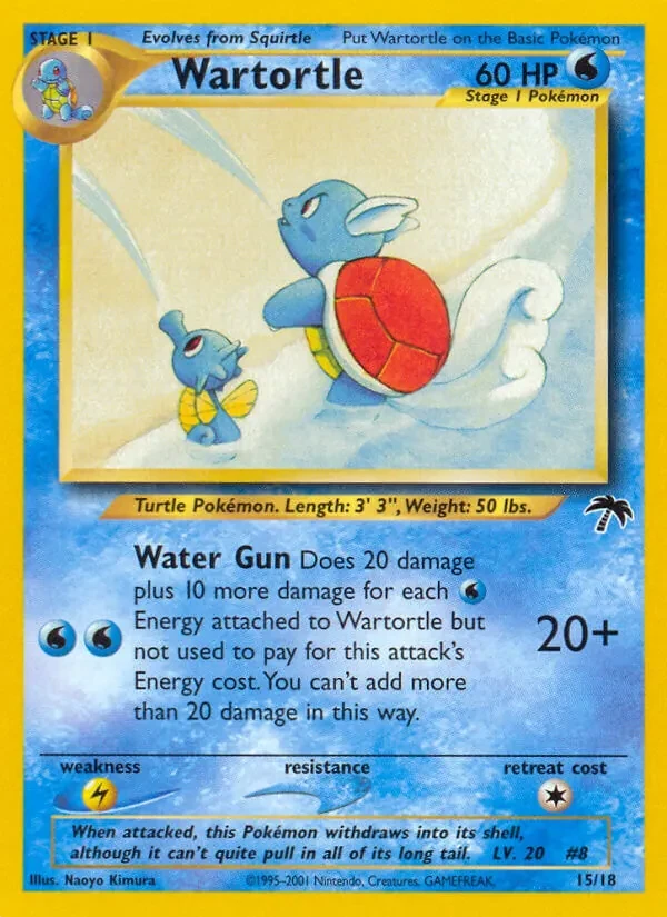 Wartortle 15/18 Southern Islands Pokémon card