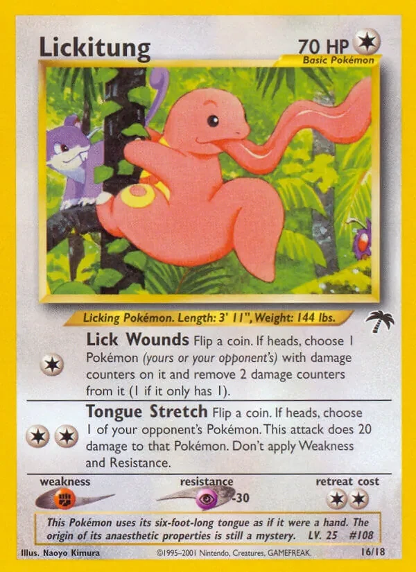Lickitung 16/18 Southern Islands Pokémon card