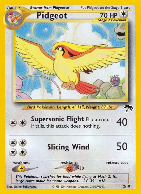 Pidgeot 2/18 Southern Islands Pokémon card