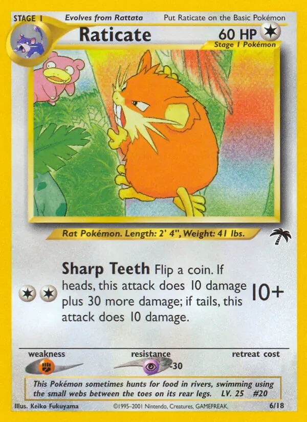 Raticate 6/18 Southern Islands Pokémon card