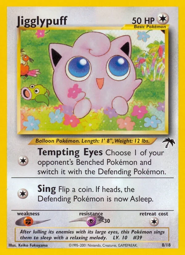 Jigglypuff 8/18 Southern Islands Pokémon card