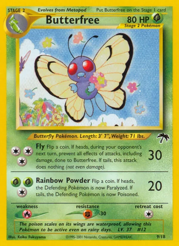Butterfree 9/18 Southern Islands Pokémon card