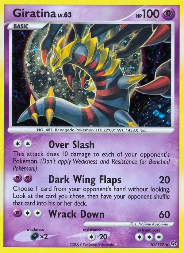 Giratina 10/127 Platinum Pokémon card