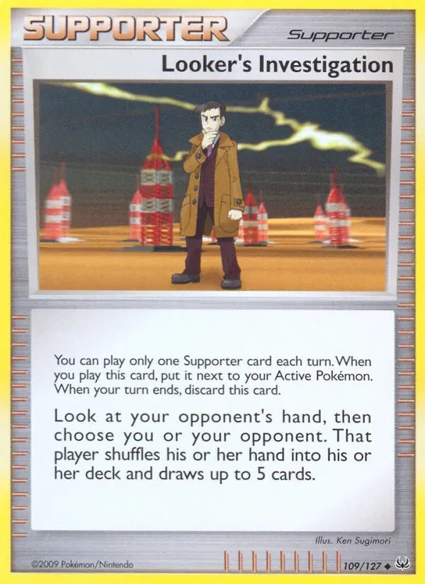 Looker's Investigation 109/127 Platinum Pokémon card