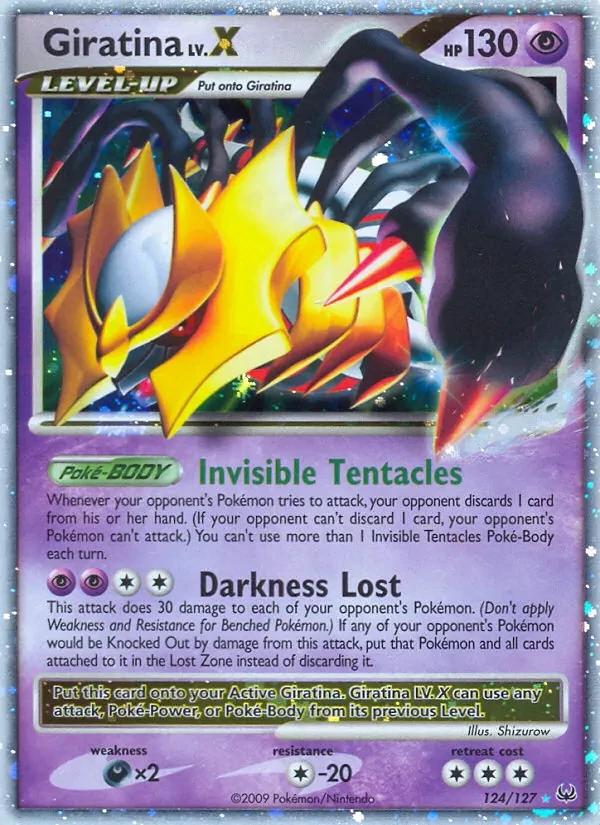Carte Pokémon Giratina LV.X 124/127 Platinum
