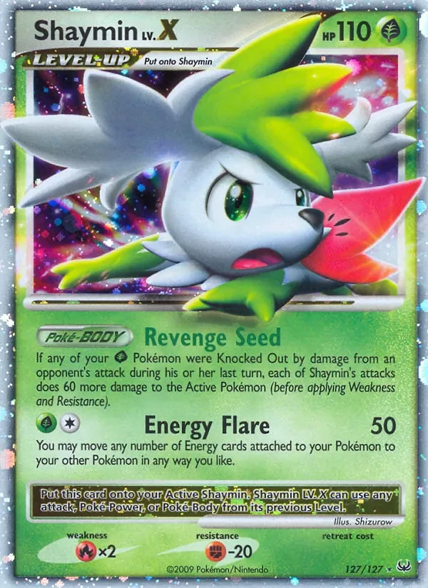 Shaymin LV.X 127/127 Platinum Pokémon card