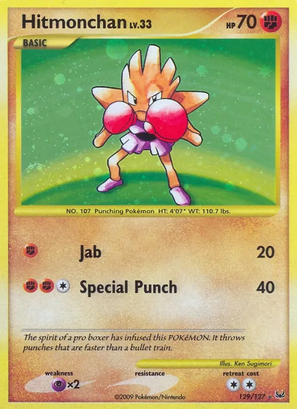 Hitmonchan 129/127 Platinum Pokémon card