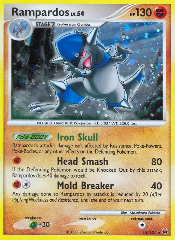Rampardos 13/127 Platinum Pokémon Karte