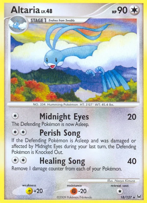 Altaria 18/127 Platinum Pokémon card