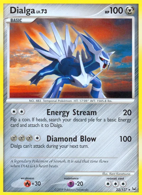 Dialga 23/127 Platinum Pokémon card