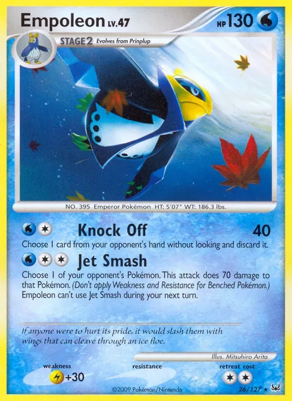 Empoleon 26/127 Platinum Pokémon card