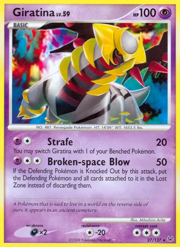 Giratina 27/127 Platinum Pokémon card