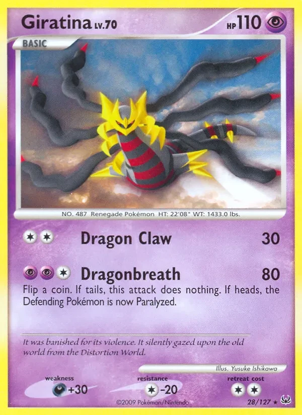Giratina 28/127 Platinum Pokémon card