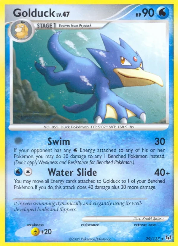 Golduck 29/127 Platinum Pokémon card