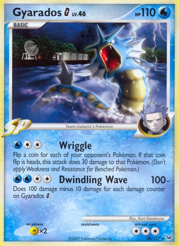 Gyarados G 30/127 Platinum Pokémon card