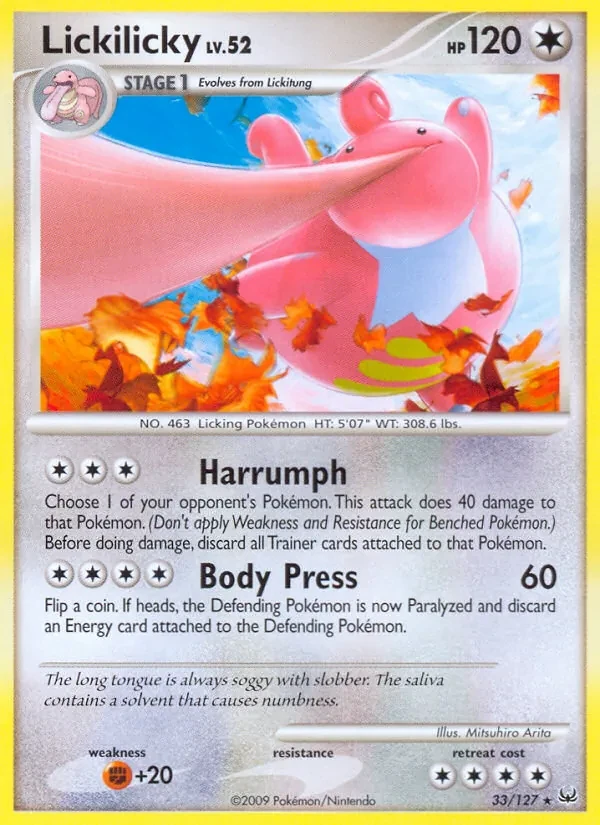Carta Pokémon Lickilicky 33/127 Platinum