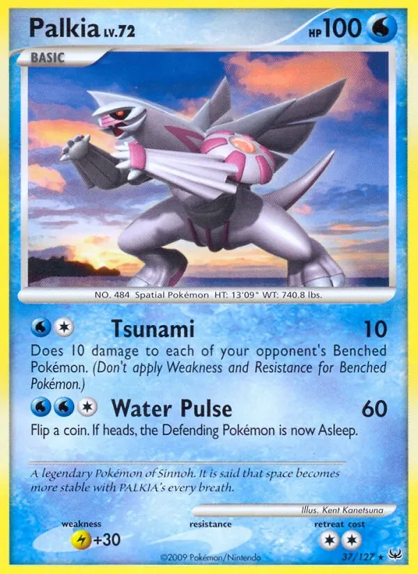 Palkia 37/127 Platinum Pokémon card