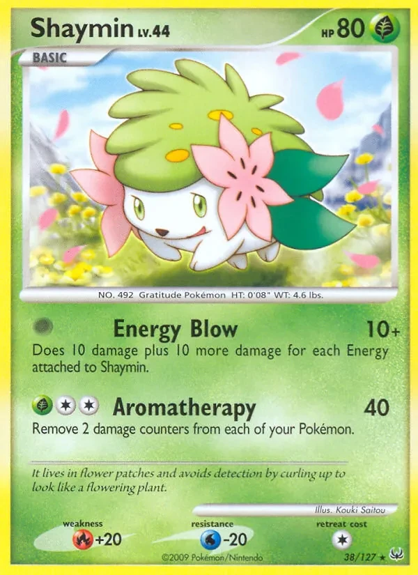 Shaymin 38/127 Platinum Pokémon card