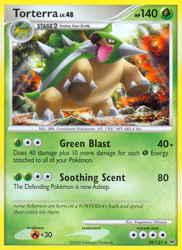 Torterra 39/127 Platinum Pokémon card