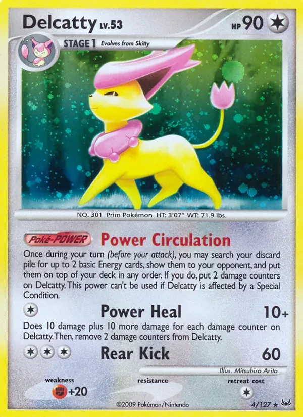 Delcatty 4/127 Platinum Pokémon card