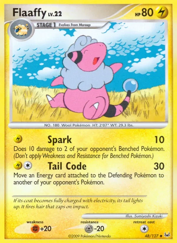 Flaaffy 48/127 Platinum Pokémon card