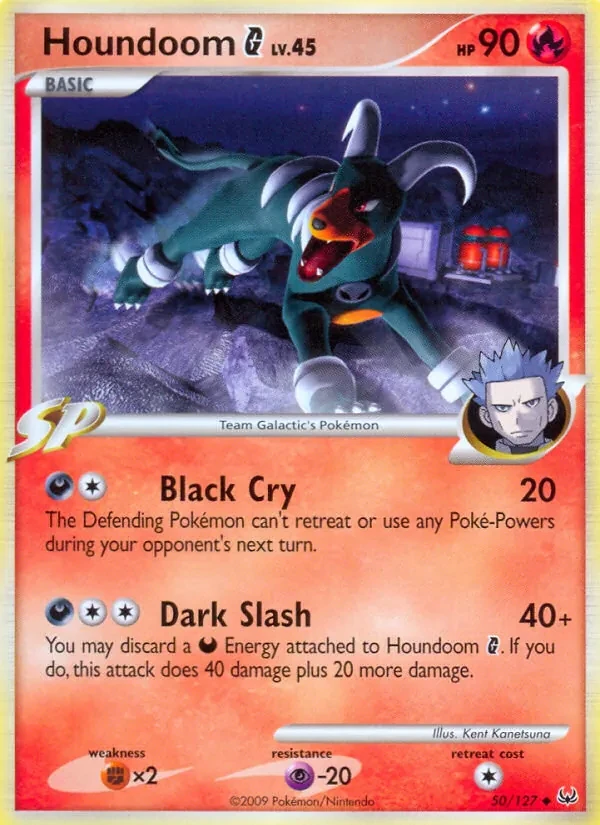 Houndoom G 50/127 Platinum Pokémon card