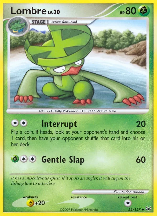 Lombre 52/127 Platinum Pokémon card
