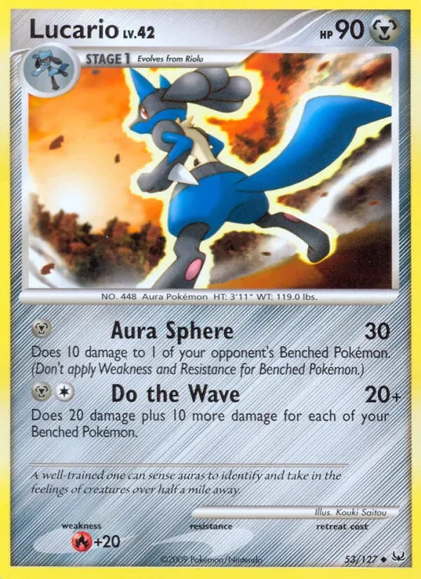 Lucario 53/127 Platinum Pokémon Karte