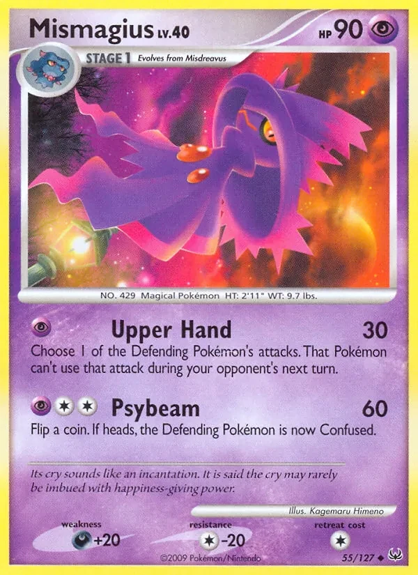 Mismagius 55/127 Platinum Pokémon card