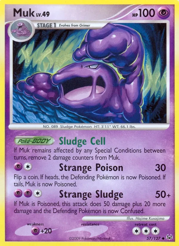 Muk 57/127 Platinum Pokémon card