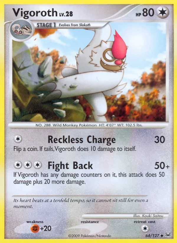Carte Pokémon Vigoroth 64/127 Platinum