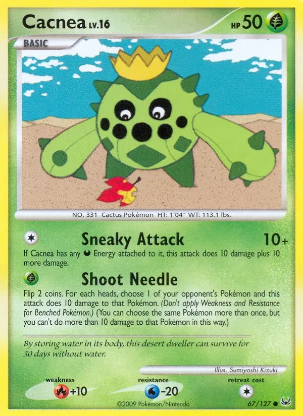 Cacnea 67/127 Platinum Pokémon Karte