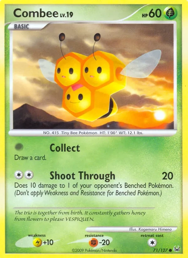 Combee 71/127 Platinum Pokémon card