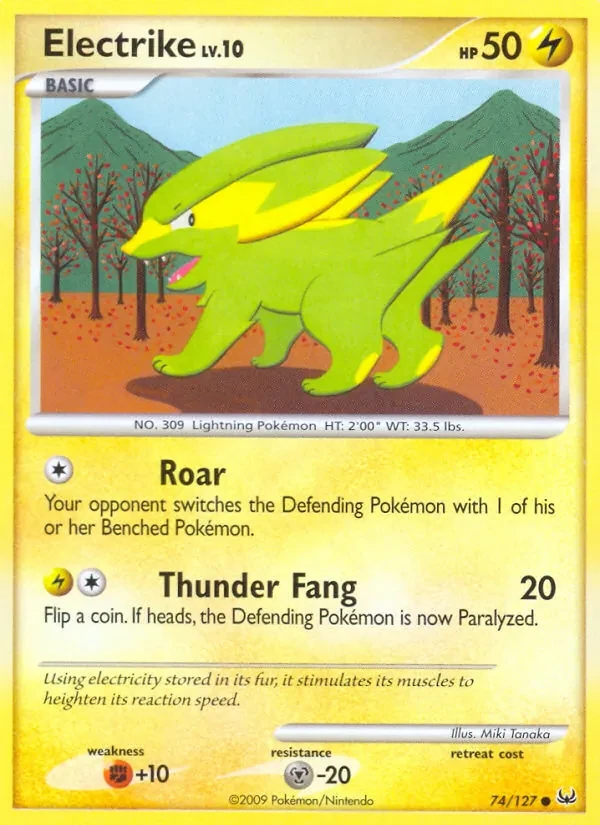 Electrike 74/127 Platinum Pokémon card